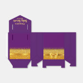 Babydusche lila Goldmädchenname Geschenkschachtel (Ungefaltet)