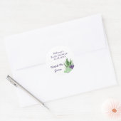 Babydusche Lila grüne Sukkulente Runder Aufkleber (Umschlag)