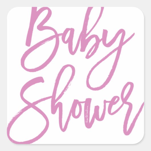 Babydusche Lila Lettern Sticker (Vorderseite)