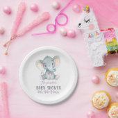 Babydusche Lila Papierplatte Pappteller (Party)