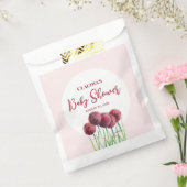 Babydusche Lila Pink Alliums Blume Wasserfarbe Geschenktütchen (Versiegelt)