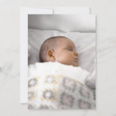 Babydusche lila Rockpferd Baby Einladung (Rückseite)