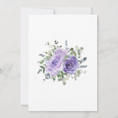 Babydusche Lila Rose Botanisch Einladung (Rückseite)
