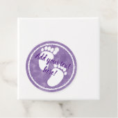 Babydusche Lila Wasserfarbe Geschenkanhänger (Beispiel)