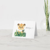 Babydusche Lion Jungle Wasserfarbkarte Karte (Vorderseite)