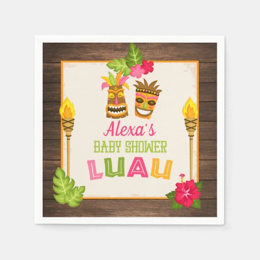 Babydusche Luau Paper Napkins Serviette (Vorderseite)