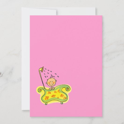 Babydusche (Mädchen) Einladung (Vorderseite)