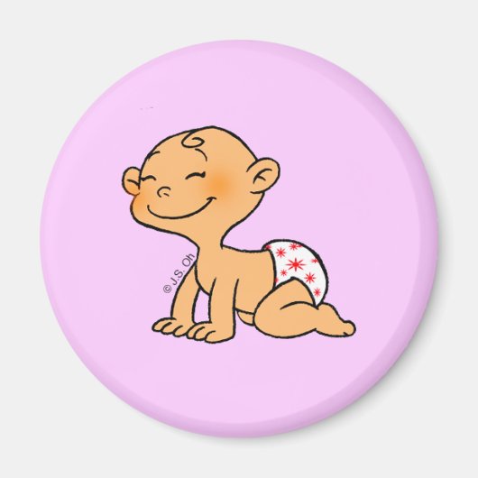 Babydusche (Mädchen) Magnet (Vorne)