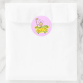 Babydusche (Mädchen) Runder Aufkleber (Tasche)