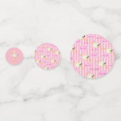 Babydusche Mädchenthema Konfetti (Rückseiten)