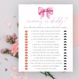 Babydusche Mama oder Papa-Baby-Duschgame