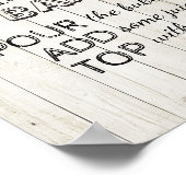 Babydusche MAMA-OSA BAR Sign Sukkulent Rustikales Poster (Ecke)