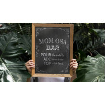 Babydusche MAMA OSA BAR Weiße Blume Chalkboard
