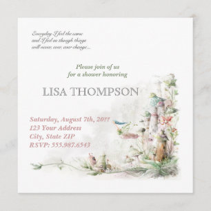 Babydusche Märchenwald Niedliche Karte