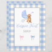 Babydusche Maßgeschneiderte Spielvorlage (Vorne/Hinten)