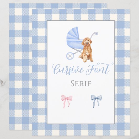 Babydusche Maßgeschneiderte Spielvorlage (Vorne/Hinten)