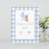 Babydusche Maßgeschneiderte Spielvorlage (Stehend Vorderseite)