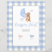 Babydusche Maßgeschneiderte Spielvorlage (Vorderseite)