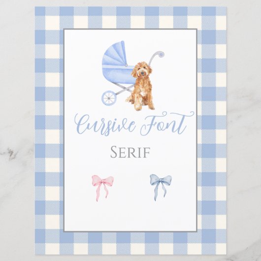 Babydusche Maßgeschneiderte Spielvorlage (Vorderseite)