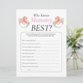 Babydusche Meerjungfrau kennt Mami Einladung (Stehend Vorderseite)