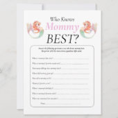 Babydusche Meerjungfrau kennt Mami Einladung (Vorderseite)