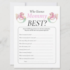 Babydusche Meerjungfrau Mommy Baby unter dem Meer Einladung