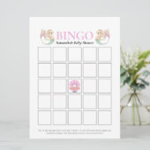 Babydusche Meerjungfrau Mutter Pink White Bingo Sp Einladung (Stehend Vorderseite)