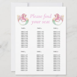 Babydusche Meerjungfrau Pink Tabelle Karte