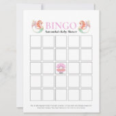 Babydusche Meerjungfrau unter Dots Bingo Einladung (Vorderseite)
