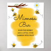 Babydusche Mimosa Bear Schild (Vorne)