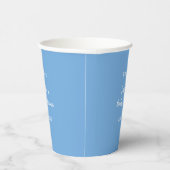 Babydusche Minimalistisch Blue Paper Cups Pappbecher (Rechts)