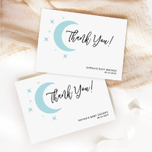 Babydusche "Minimalistisch Moon and Stars" Dankeskarte