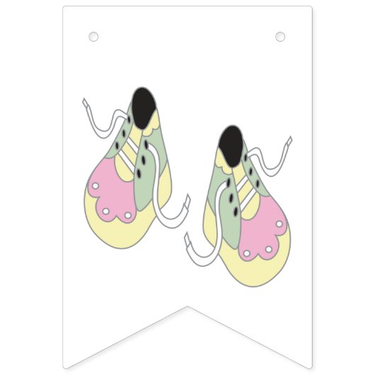 Babydusche 👶 Minze Grünstreifen, die Jagdfahnen Wimpelkette (Erste Fahne)