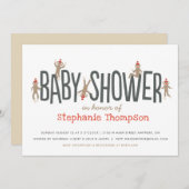 Babydusche mit Alberner Socke Einladung (Vorne/Hinten)