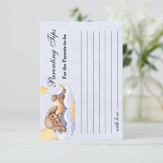 Babydusche mit Antwortkarte. RSVP Karte (Stehend Vorderseite)