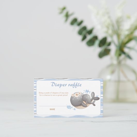 Babydusche mit Babywal, Babywanne, Windelwanne, Wi Begleitkarte (Stehend Vorderseite)