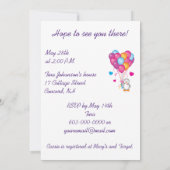 Babydusche mit Balloons Einladung (Rückseite)