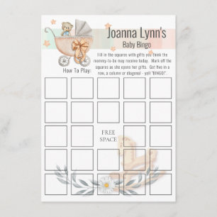 Babydusche mit Bingo Card Bären und Rockpferd Begleitkarte