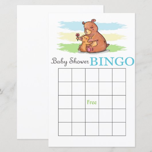 Babydusche mit Bingokarte (Vorne/Hinten)