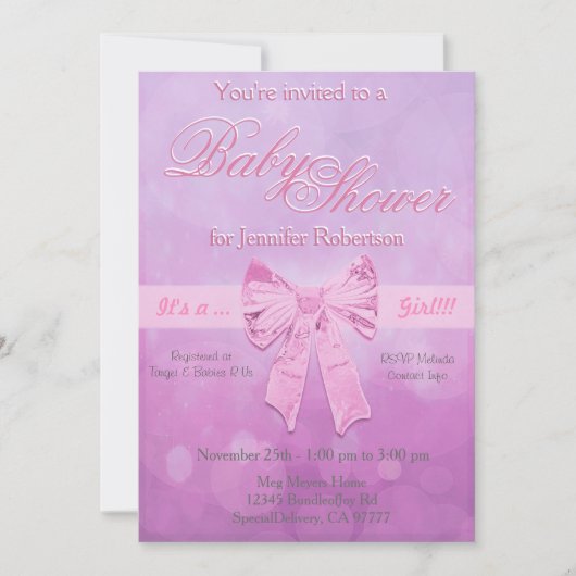 Babydusche mit Blasen Einladung (Vorderseite)