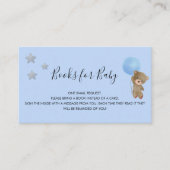 Babydusche mit Blauer Teddybär Anfrage Begleitkarte (Vorderseite)