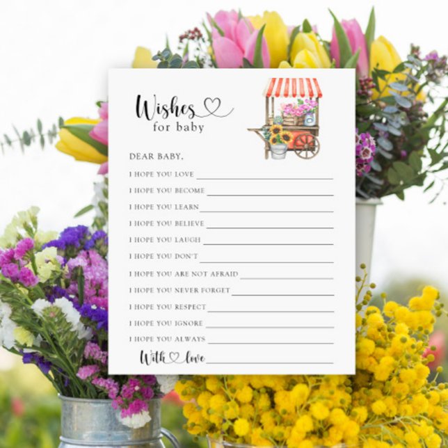 Babydusche mit Blume Babybett Wünsche für Kinder (Von Creator hochgeladen)