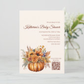 Babydusche mit Blume- Einladung (Stehend Vorderseite)