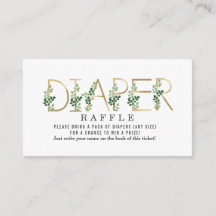 Babydusche mit botanischer Schrift