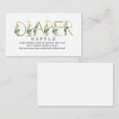 Babydusche mit botanischer Schrift Begleitkarte (Vorne/Hinten)