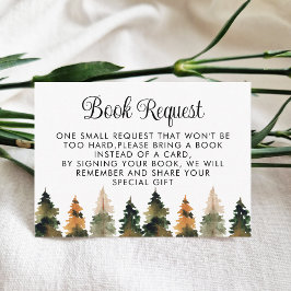 Babydusche mit Buchungsanfrage für Woodland Begleitkarte