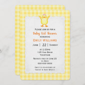 Babydusche mit Duckling Einladung (Vorne/Hinten)