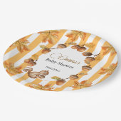 Babydusche mit Eichhörnchen Pappteller (Schrägansicht)