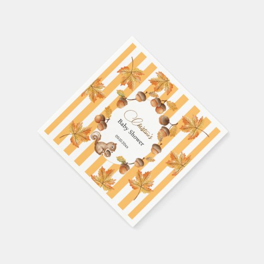 Babydusche mit Eichhörnchen Serviette (Ecke)