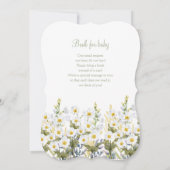 Babydusche mit einer hübschen Gartenanlage. Einladung (Rückseite)